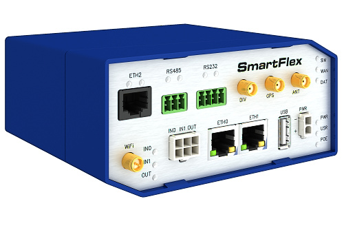 Cellular router, SmartFlex, NAM, 3× ETH, 1× RS232, 1× RS485, WiFi, PoE PD, Plastic, No ACC